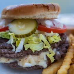 Redefined Food - Angus Smash Burger with side of fries