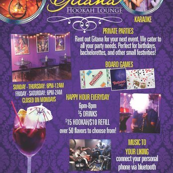 Gitana Hookah Lounge - Their flyer - Hookah Bars Near Me - New York, New York