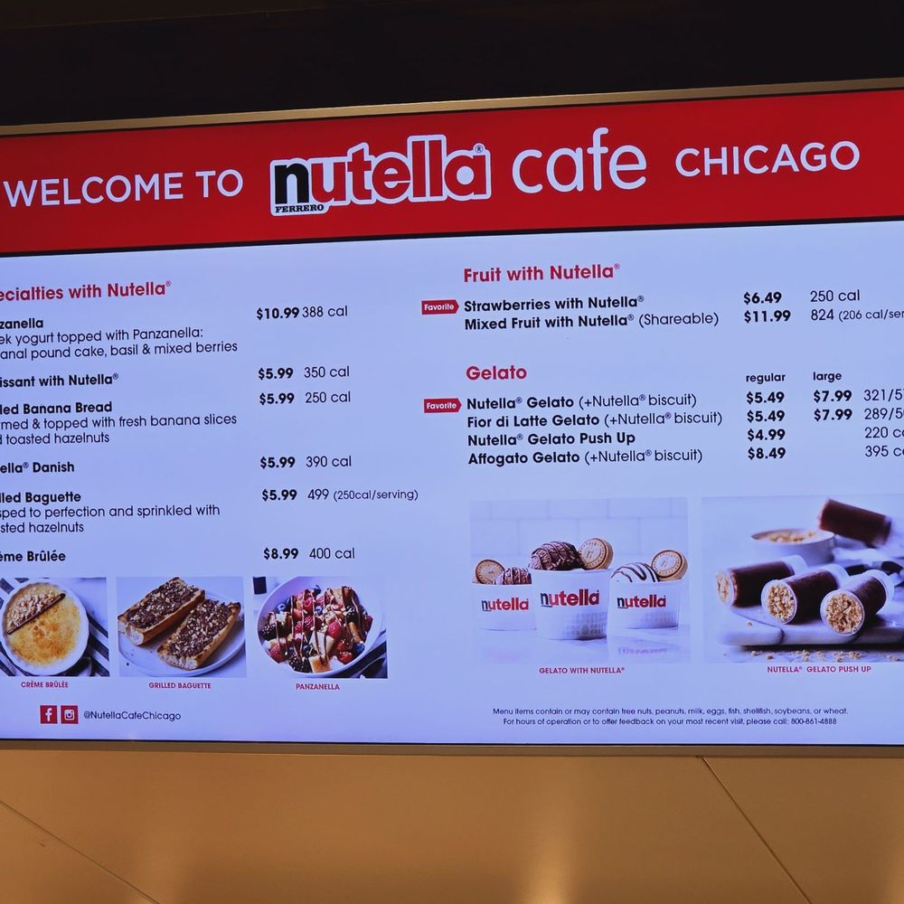 Nutella Cafe - Desserts Near Me - Chicago, Illinois Nutella Cafe - Desserts Near Me - Chicago, Illinois