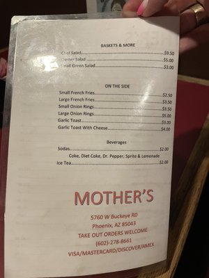 Menu photo 5 Mothers Bar & Grill Phoenix, AZ Menu photo 5 Mothers Bar & Grill Phoenix, AZ