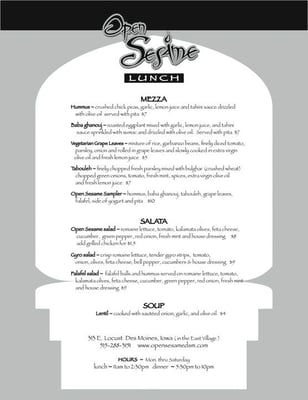 Menu photo 5 Open Sesame Cafe Des Moines, IA