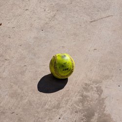 Chaparral Park - Nobody bothered to pick up that softball on the walkway?