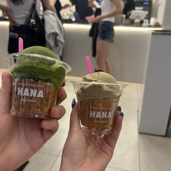 Hana Gelateria - oolong & bold matcha - Ice Cream & Frozen Yogurt Near Me - Queens, New York