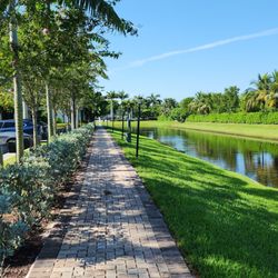 Monarch Station - Walking path by lake