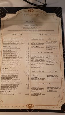 Menu photo 5 YUCA 105 Miami Beach, FL