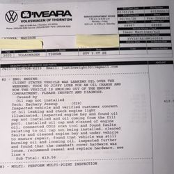 Jiffy Lube - Omeara noting cap was not replaced.