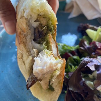 Pandor - Inside of the Pesto Chicken Panini - Bakeries Near Me - Irvine, California Pandor - Inside of the Pesto Chicken Panini - Bakeries Near Me - Irvine, California