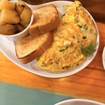 Two Chicks Café - CBD - Under The Sea Omelet - Breakfast & Brunch Near Me - New Orleans, Louisiana Two Chicks Café - CBD - Under The Sea Omelet - Breakfast & Brunch Near Me - New Orleans, Louisiana