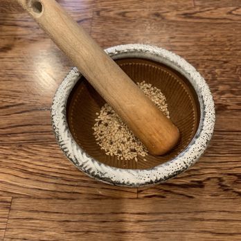 Yoko - Sesame seeds that you grind yourself prior to them adding your Katsu sauce - Japanese Near Me - Buena Park, California
