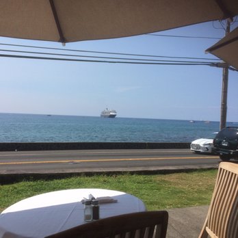 Island Lava Java - Cruise ship in harbor - American Near Me - Kailua Kona, Hawaii
