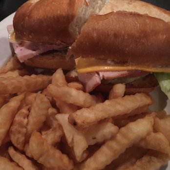 Comedy House - Ham and Turkey sandwich with fries - Comedy Clubs Near Me - Columbia, South Carolina
