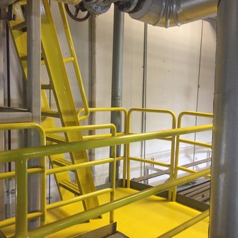 Place Painting - Commercial work painting the railing inside a boiler room of a large factory. - Painters Near Me - Harpswell, Maine