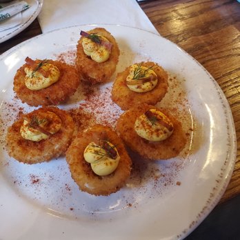 The Oakmont - Fried deviled eggs - American Near Me - Indianapolis, Indiana The Oakmont - Fried deviled eggs - American Near Me - Indianapolis, Indiana