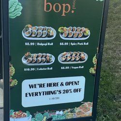 Bop - Menu