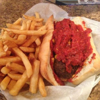 Manhattan's Bar & Grill - Meatball Sub w/ Fries - Sports Bars Near Me - Mount Pleasant, South Carolina Manhattan's Bar & Grill - Meatball Sub w/ Fries - Sports Bars Near Me - Mount Pleasant, South Carolina