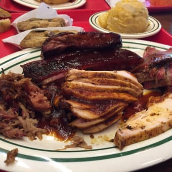 Joe's Real BBQ - Sampler platter B! - Barbeque Near Me - Gilbert, Arizona
