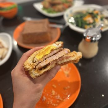 Alice's Kitchen - Jumbo H.K. Style Pineapple Bun with Egg - Cantonese Near Me - Monterey Park, California