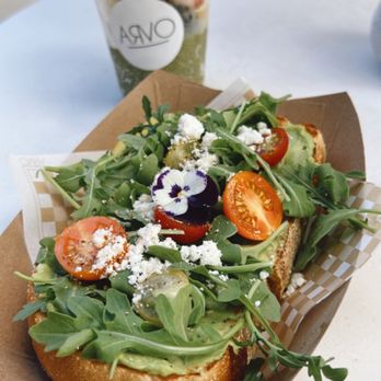 Arvo Café - Loaded Avocado Toast and Matcha Chia Pudding. The most beautiful breakfast I can imagine - Cafes Near Me - Honolulu, Hawaii