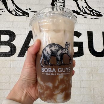 Boba Guys - Chai latte with almond jelly - Bubble Tea Near Me - Long Beach, California