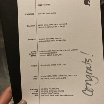 Alinea - Menu - New American Near Me - Chicago, Illinois Alinea - Menu - New American Near Me - Chicago, Illinois