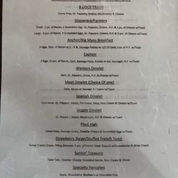Breakfast Creations Menu