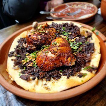 Al Badawi - Musakhan/Msakhan: Fresh taboon bread topped with onions, sumac, pine nuts, 1/2 chicken. Outstanding chicken but I prefer the lamb dishes. - Middle Eastern Near Me - Brooklyn, New York Al Badawi - Musakhan/Msakhan: Fresh taboon bread topped with onions, sumac, pine nuts, 1/2 chicken. Outstanding chicken but I prefer the lamb dishes. - Middle Eastern Near Me - Brooklyn, New York
