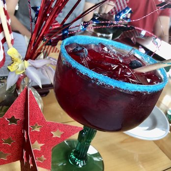 Sadie's Boathouse - Blueberry margarita ... not my favorite ... way too sweet! - Italian Near Me - Belgrade Lakes, Maine