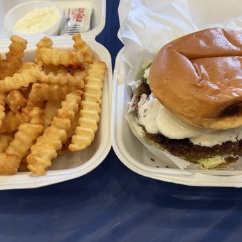 Damascus Delicacies - Falafel burger and fries - Halal Near Me - Bowling Green, Kentucky