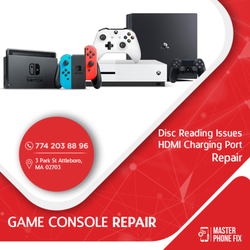 We fix Game Consoles issues like getting hot, noisy fans, disk drive issues, no signal on tv, HDMI problems and so on. Diagnostics is free.