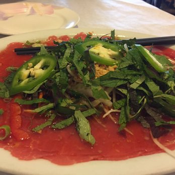 Anh Hong Saigon - Beef Carpaccio. Suuuuper delicious and one of my favorite dishes from this place! - Vietnamese Near Me - Milpitas, California Anh Hong Saigon - Beef Carpaccio. Suuuuper delicious and one of my favorite dishes from this place! - Vietnamese Near Me - Milpitas, California