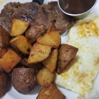 Peach's Restaurant - Steak was over cooked, sent it back, came back out like rubber! Potatoes unseasoned & hard-undercooked! Steak sauce served freezing cold. - American Near Me - Chicago, Illinois Peach's Restaurant - Steak was over cooked, sent it back, came back out like rubber! Potatoes unseasoned & hard-undercooked! Steak sauce served freezing cold. - American Near Me - Chicago, Illinois
