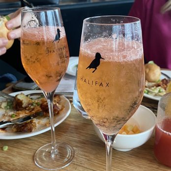 Halifax - Champagne with strawberry juice - Seafood Near Me - Hoboken, New Jersey