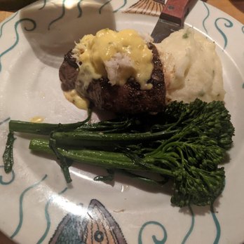 Anthony's HomePort - Steak Oscar with broccolini and mashed potatoes - Seafood Near Me - Des Moines, Washington Anthony's HomePort - Steak Oscar with broccolini and mashed potatoes - Seafood Near Me - Des Moines, Washington