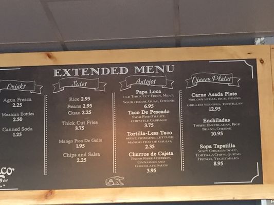 Menu photo 5 Cinco TacoBar San Leandro, CA