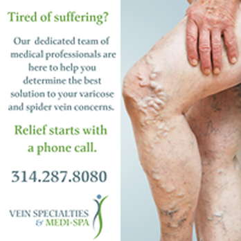 Vein Specialties and Medi-Spa - Find relief from your varicose veins here. - Tattoo Removal Near Me - St. Louis, Missouri Vein Specialties and Medi-Spa - Find relief from your varicose veins here. - Tattoo Removal Near Me - St. Louis, Missouri
