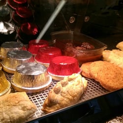Bishopston Fish Bar - Hot food cabinet..pies, saveloy, sausages  fish cakes