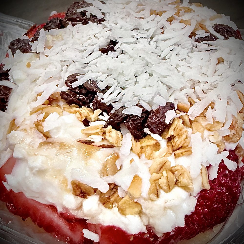 Bionicos Plus - Small - Bionico (Substitute the cream for cottage cheese, which helps to lower sugar intake while getting more protein.) - Desserts Near Me - Downey, California Bionicos Plus - Small - Bionico (Substitute the cream for cottage cheese, which helps to lower sugar intake while getting more protein.) - Desserts Near Me - Downey, California