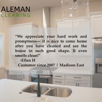 Aleman Cleaning LLC - Madison Client Testimonial. - Office Cleaning Near Me Aleman Cleaning LLC - Madison Client Testimonial. - Office Cleaning Near Me