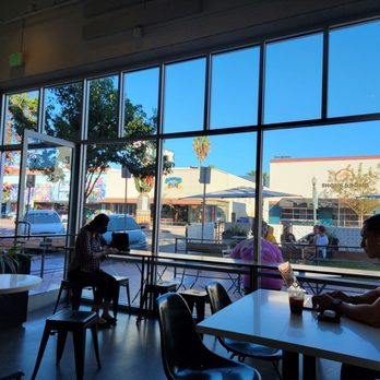 Holsem Coffee - Sitting inside looking out - Coffee & Tea Near Me - San Diego, California