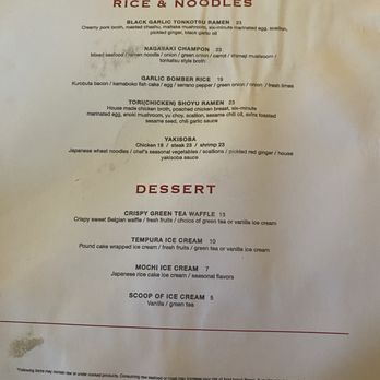 NORI - Noodles / desserts menu - Sushi Bars Near Me - Phoenix, Arizona NORI - Noodles / desserts menu - Sushi Bars Near Me - Phoenix, Arizona
