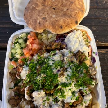 Falafel Stop - Jerusalem mix, salad, pita - Falafel Near Me - Sunnyvale, California