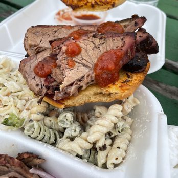 Cuzz'in Douggie's BBQ Emporium - Brisket plate. - Barbeque Near Me - Brookings, Oregon