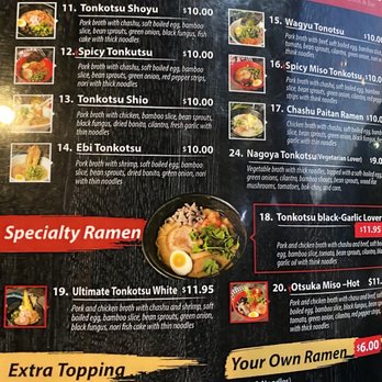 Otsuka Ramen - Menu - Ramen Near Me - Tampa, Florida