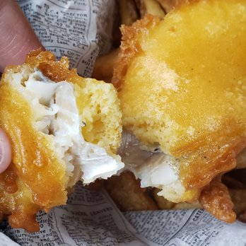 The Chipper - Look at that beer batter! So thick and fluffy and crispy all at the same time. - Fish & Chips Near Me - Newport News, Virginia