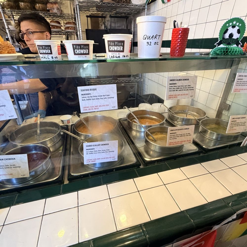 Pike Place Chowder - 8 daily chowders - Seafood Near Me - Seattle, Washington Pike Place Chowder - 8 daily chowders - Seafood Near Me - Seattle, Washington