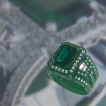 Knutson Jewelers  - A hand crafted wax model ready to be immersed in plaster prior to being cast in white gold. Another unique masterpiece! - Jewelry Near Me