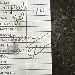 Oscar Nails - Receipt for the pedicure Not worth it. ‍