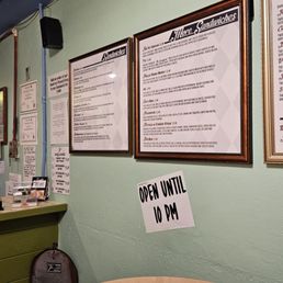 Menu wall