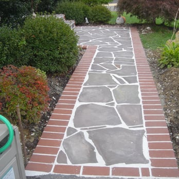 Alexandria Landscapes - Brick and Slate Walkway Installation - Snow Removal Near Me Alexandria Landscapes - Brick and Slate Walkway Installation - Snow Removal Near Me