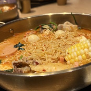 Big Way Hot Pot - Miso soup based with corn, noodles, slices of beef, spinach, tofu, spam and quail eggs. - Hot Pot Near Me - Scarborough, Ontario Big Way Hot Pot - Miso soup based with corn, noodles, slices of beef, spinach, tofu, spam and quail eggs. - Hot Pot Near Me - Scarborough, Ontario